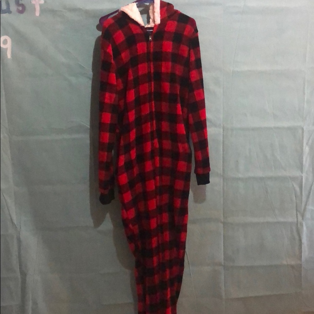 Hooded zip up onesie